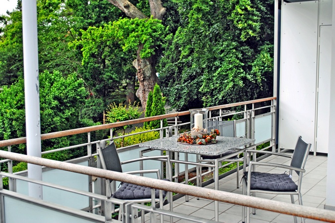 App. 9 - Balkonaussicht vom groen, ruhigen Balkon