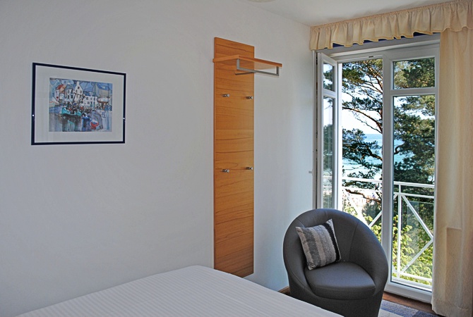 Appartement Kreideblick - Balkonzugang im Schlafzimmer
