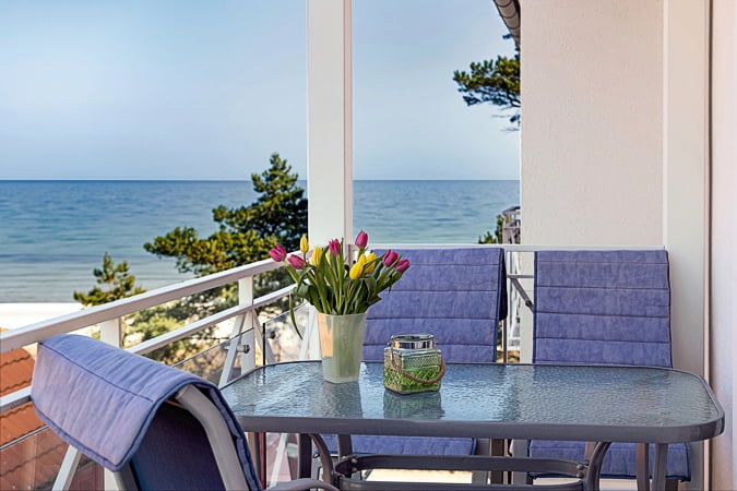 Appartement Nixe - Balkonansicht und -aussicht