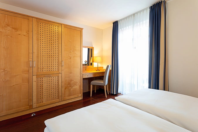 Appartement Nixe - Arbeitsplatz im Schlafzimmer