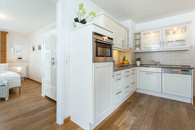 Appartement Seemöwe - Blick in die Küche