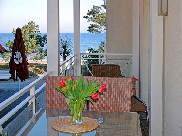 Appartement Strandzauber - Balkon mit Meerblick