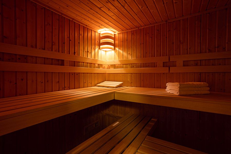 Gemeinschaftliche Sauna im Haus