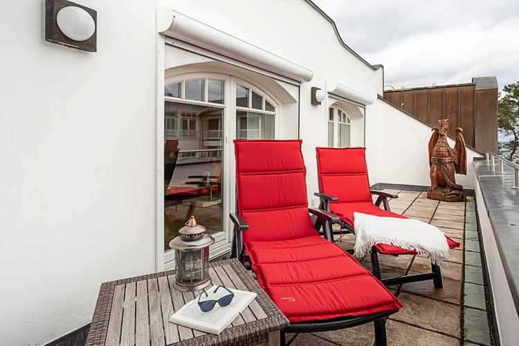 Villa Gudrun - Penthouse - große Dachterrasse mit Ostseeblick