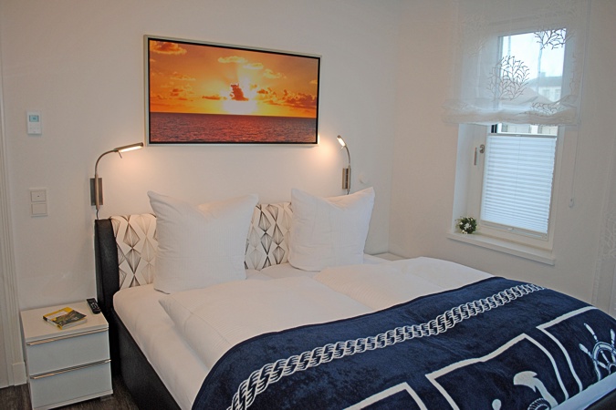 Villa Poseidon, Appartement 20 - 1. Schlafzimmer mit Doppelbett