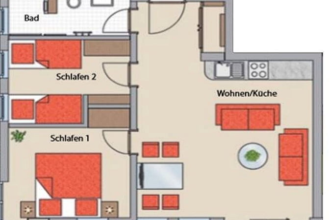 Villa Poseidon, Appartement 5 - Grundriss