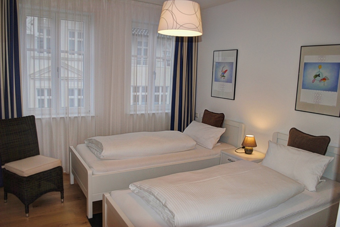 Villa Fabiola - Appartement ''Sonnendeck'' - 2. Schlafzimmer mit 2 Einzelbetten